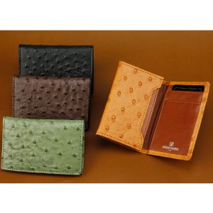 牛革オーストリッチ型押し名刺入れ LUCIANOVALENTINO メンズ LUV-5006