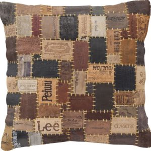 MITASインテリア 本革クッション 45×45cm ブラウン TTC-331C