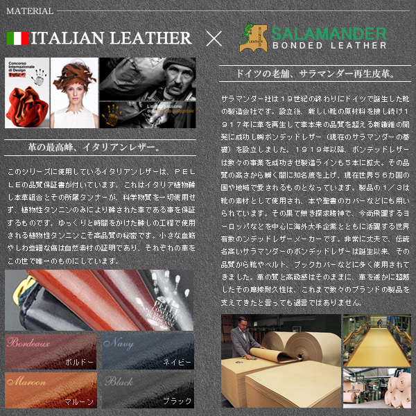 イタリアンレザー 長財布 ダークブラウン系 4色展開 メンズ 日本製 - 画像 (3)