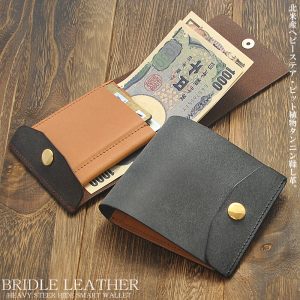 栃木レザー ミニ財布 スマート メンズ 日本製
